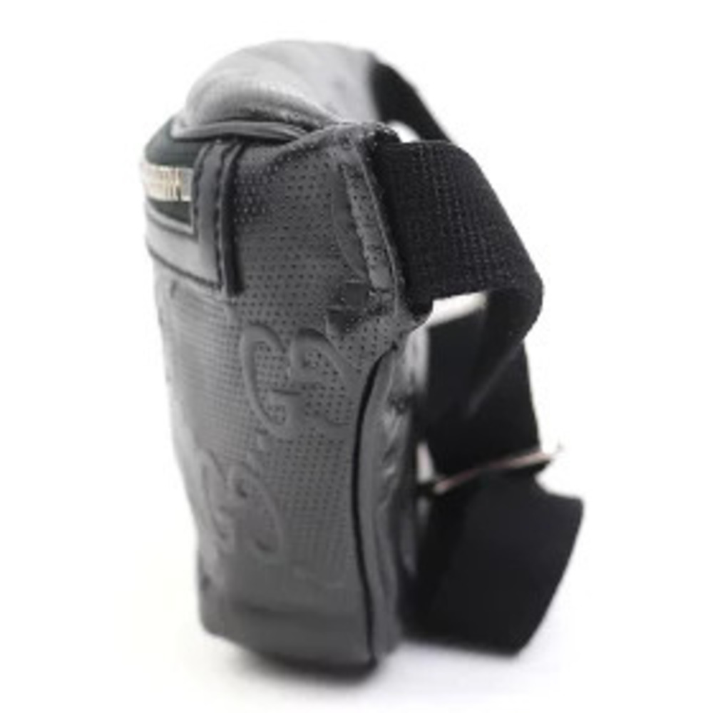 Gucci GG Embossed Belt Bag Black Calfskin Crossbody Shoulder - Picture 5 of 13